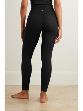 lululemon athletica Black Ribbed High-Waist Leggings